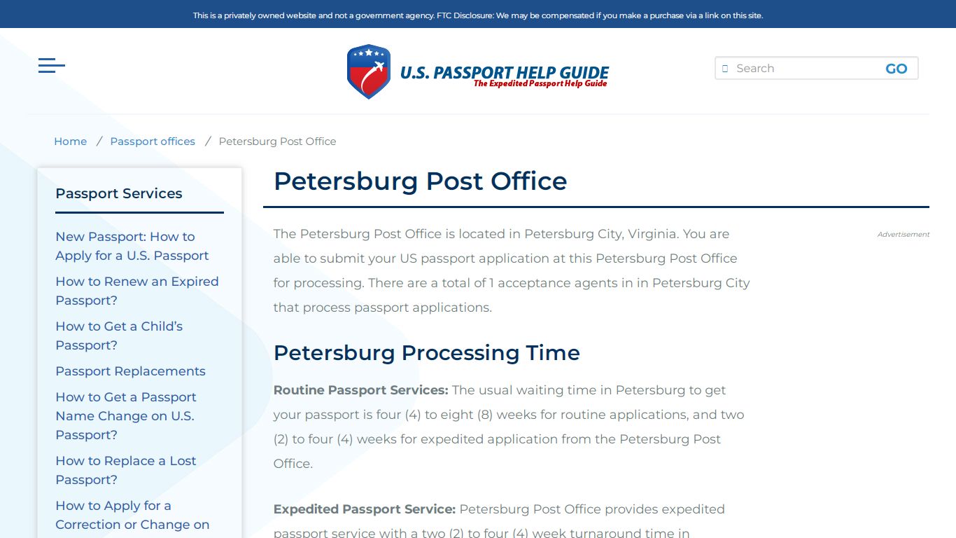 Petersburg Post Office - U.S. Passport Help Guide